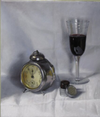 Selfportrait five to twelve van Ulrika Westerberg, Schilderij te koop op Singulart