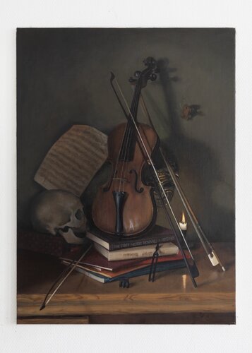 Violin vanitas von Ulrika Westerberg, Malerei kaufen auf Singulart