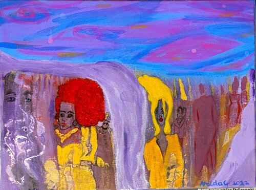 Against the streame par Amida G., Peinture en vente sur Singulart