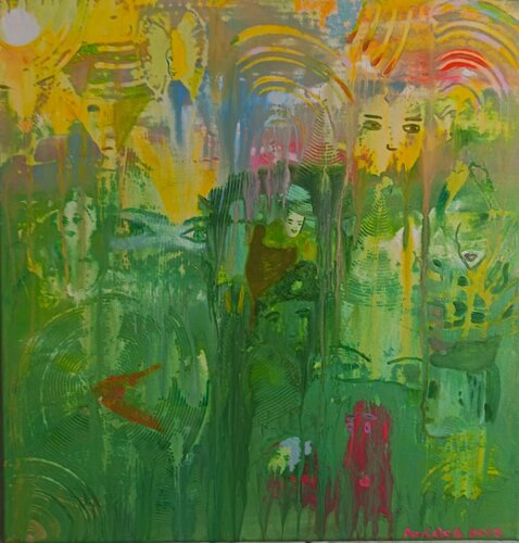 In the Background par Amida G., Peinture en vente sur Singulart