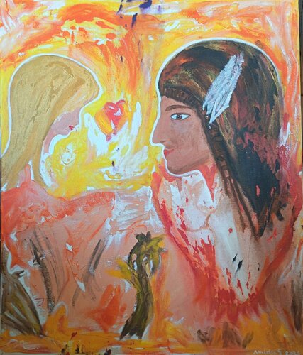 The fire of the ancestors by Amida G., Painting for Sale on Singulart