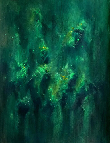 Deep Greenery von Eve Lorena Pimentel, Malerei kaufen auf Singulart
