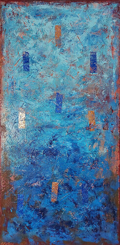 Blue Deepness van Ewa Martens, Schilderij te koop op Singulart