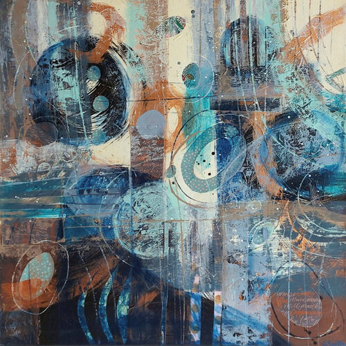 Walking On The Moon di Ewa Martens, Pittura in vendita su Singulart