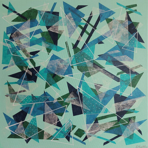 Tanz Der Dreiecke II di Ewa Martens, Pittura in vendita su Singulart