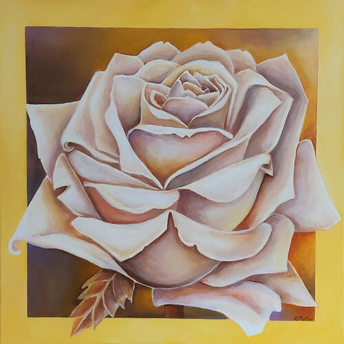 Eine Rose van Ewa Martens, Schilderij te koop op Singulart