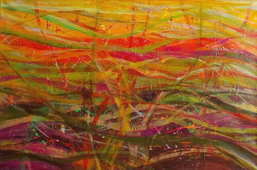 Glückssträhnen di Ewa Martens, Pittura in vendita su Singulart