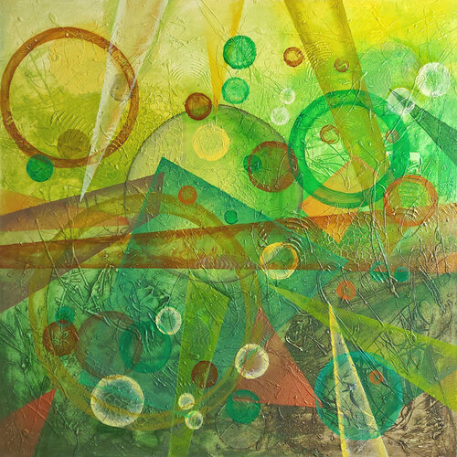 Zeitfenster-Tanz der Ebenen di Ewa Martens, Pittura in vendita su Singulart