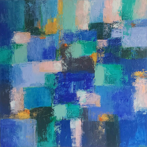 Grüne Harmonie de Ewa Martens, Pintura a la venta en Singulart