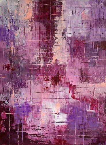 Lila Urbantraum by Ewa Martens, Painting for Sale on Singulart