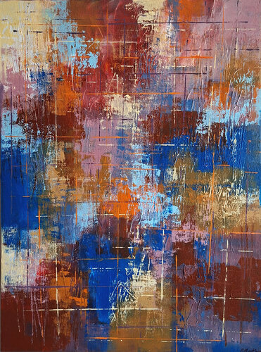 Blauer Urbantraum by Ewa Martens, 회화 for Sale on Singulart