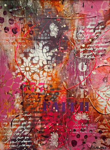 Love, Faith, Desire van Ewa Martens, Schilderij te koop op Singulart