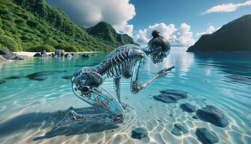 Au bord de l 'eau. Guennal X AI de Frédéric guennal, Digital a la venta en Singulart
