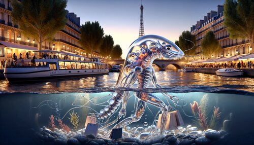 Shopping in Paris 03  Guennal X AI di Frédéric guennal, Digitale in vendita su Singulart