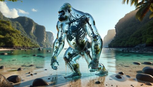 Sortie hors la jungle. Guennal X AI par Frédéric guennal, Digital en vente sur Singulart