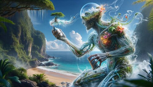 Influe primordial Guennal X AI van Frédéric guennal, Digitaal te koop op Singulart