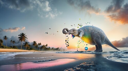 écophant  Guennal X AI von Frédéric guennal, Digital kaufen auf Singulart