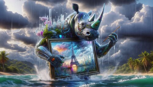 La tour Eiffel  Guennal X AI di Frédéric guennal, Digitale in vendita su Singulart