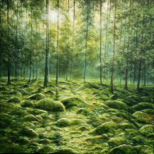 Forest light van Magnus Larsson, Schilderij te koop op Singulart