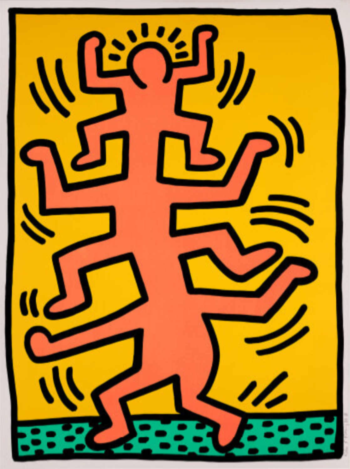 Keith Haring、No.100、希少画集画、新品額装付、状態良好 Keith Haring、No.100、希少画集画、新品額装付、状態良好 2025年最新