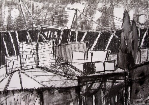 Strange Town de Weronika Raczynska, Dibujo a la venta en Singulart