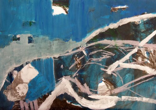 Paper Face par Weronika Raczynska, Œuvre sur papier en vente sur Singulart