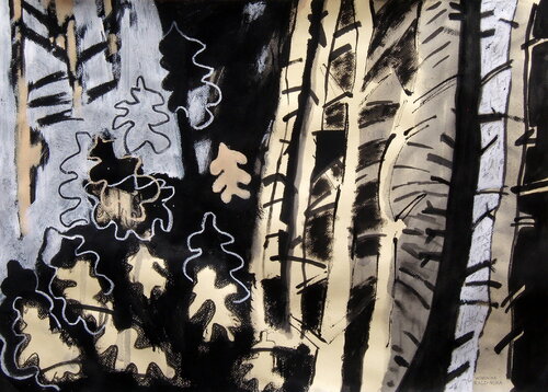 Leaves Are Like People by Weronika Raczynska, 소묘 for Sale on Singulart
