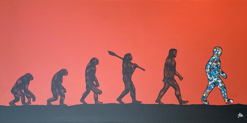 Evolution of the Hero by Amogh Katyayan, Painting for Sale on Singulart