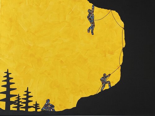 Cliffhanger  Act 2 di Amogh Katyayan, Pittura in vendita su Singulart