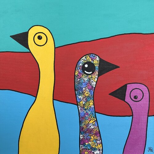 The Meet - Act 1 by Amogh Katyayan, Painting for Sale on Singulart