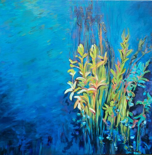 impression aquatique van Anne-Marie Molénat-Ponté, Schilderij te koop op Singulart
