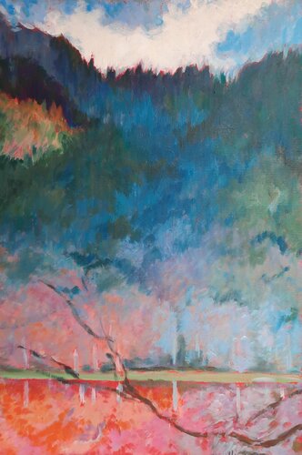 vision bleue par Anne-Marie Molénat-Ponté, Peinture en vente sur Singulart