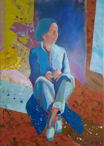 Attente van Anne-Marie Molénat-Ponté, Schilderij te koop op Singulart