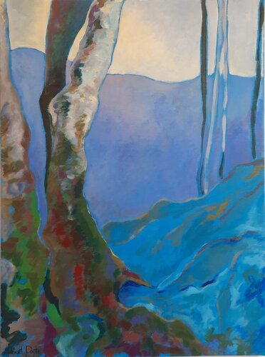 Impression d'hiver van Anne-Marie Molénat-Ponté, Schilderij te koop op Singulart