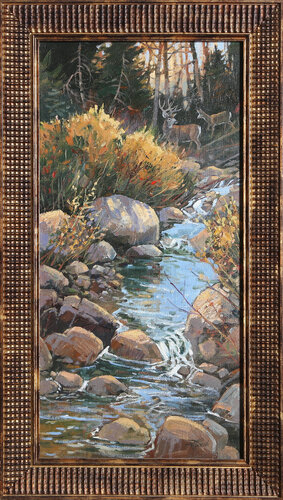 Deer Crossing Creek par David Jackson, Peinture en vente sur Singulart