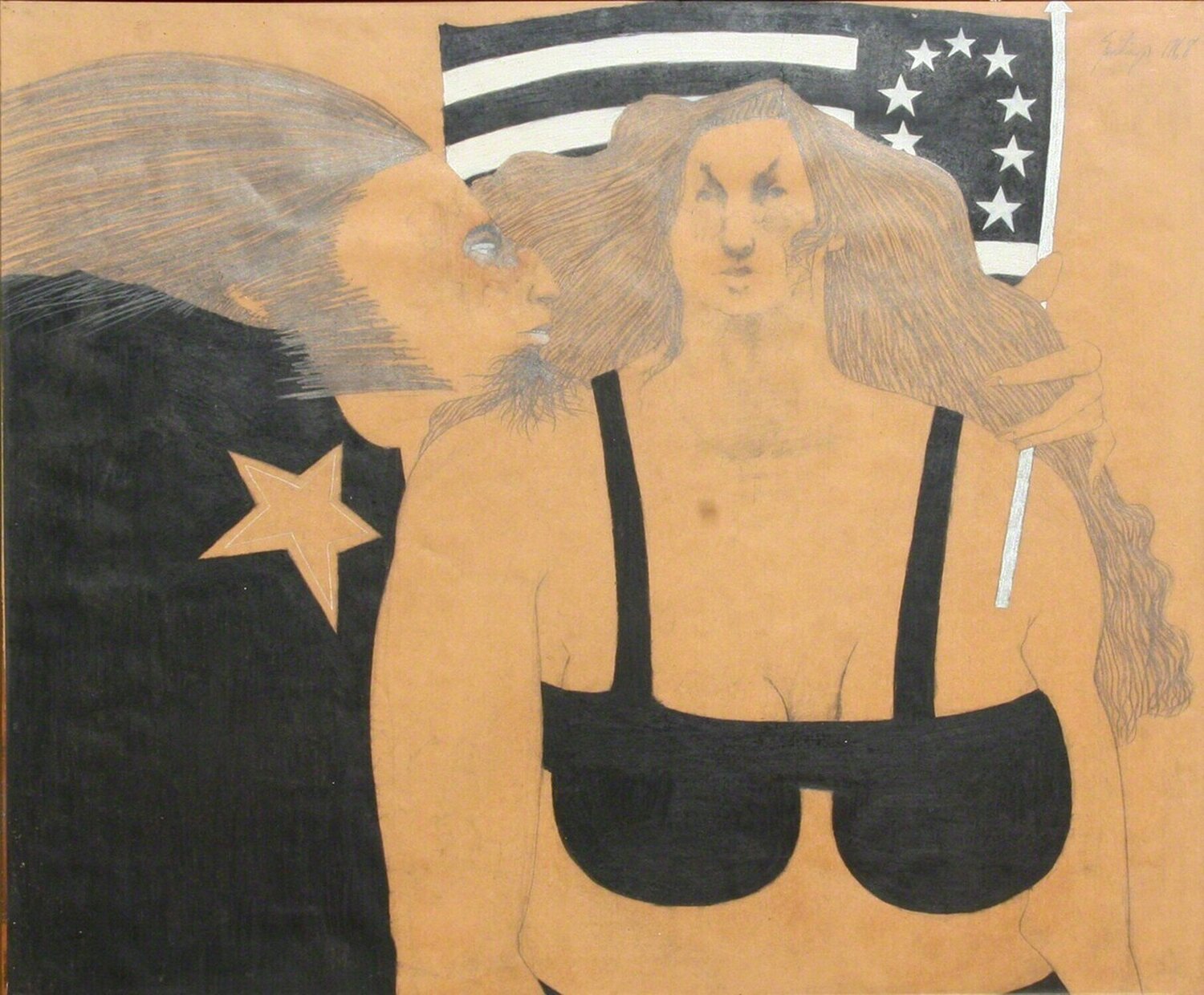 Flag Ramon Santiago Werk auf Papier zu verkaufen