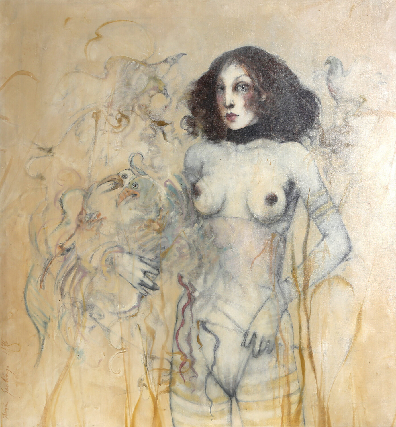 Two Birds Ramon Santiago Pintura original en venta