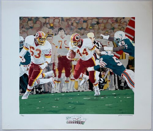 John Riggins (Game MPV, Super Bowl XVII: Dolphins vs. Redskins) von Unknown Artist, Druck kaufen auf Singulart