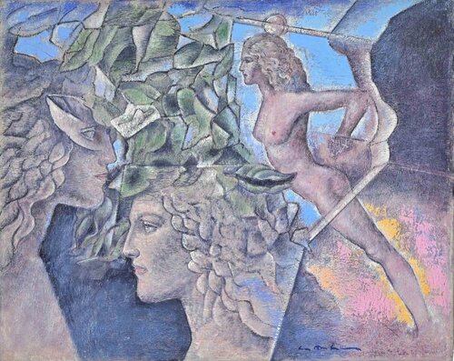 Symbiosis Between the Leaves von Unknown Artist, Malerei kaufen auf Singulart