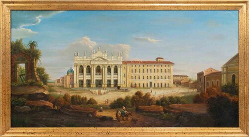 Ancient View of San Giovanni in Laterano van Unknown Artist, Schilderij te koop op Singulart