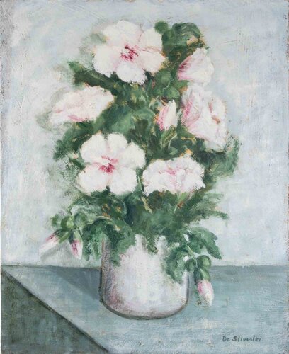 Vase of Flowers van Unknown Artist, Schilderij te koop op Singulart