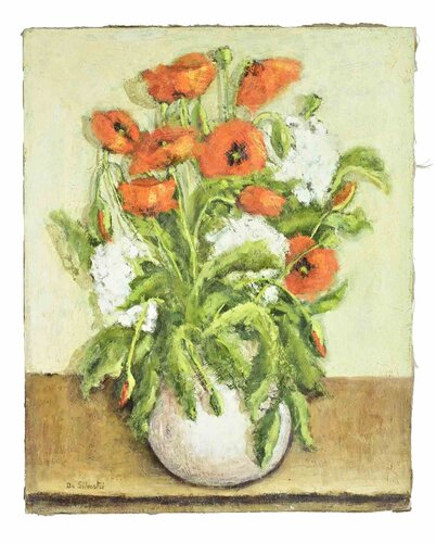 Vase of Flowers van Unknown Artist, Schilderij te koop op Singulart