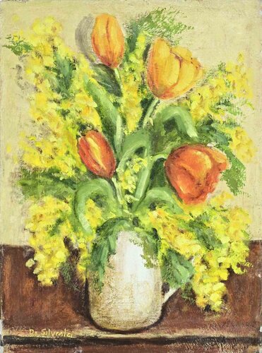 Vase of Flowers de Unknown Artist, Pintura a la venta en Singulart