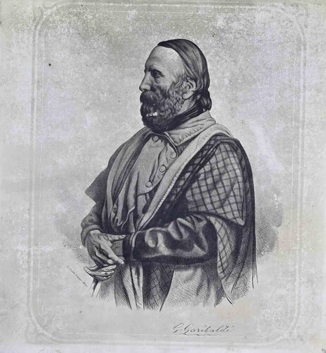 Portrait of Giuseppe Garibaldi di Unknown Artist, Stampa in vendita su Singulart