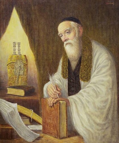 The Polish Rabbi by Unknown Artist, Painting for Sale on Singulart
