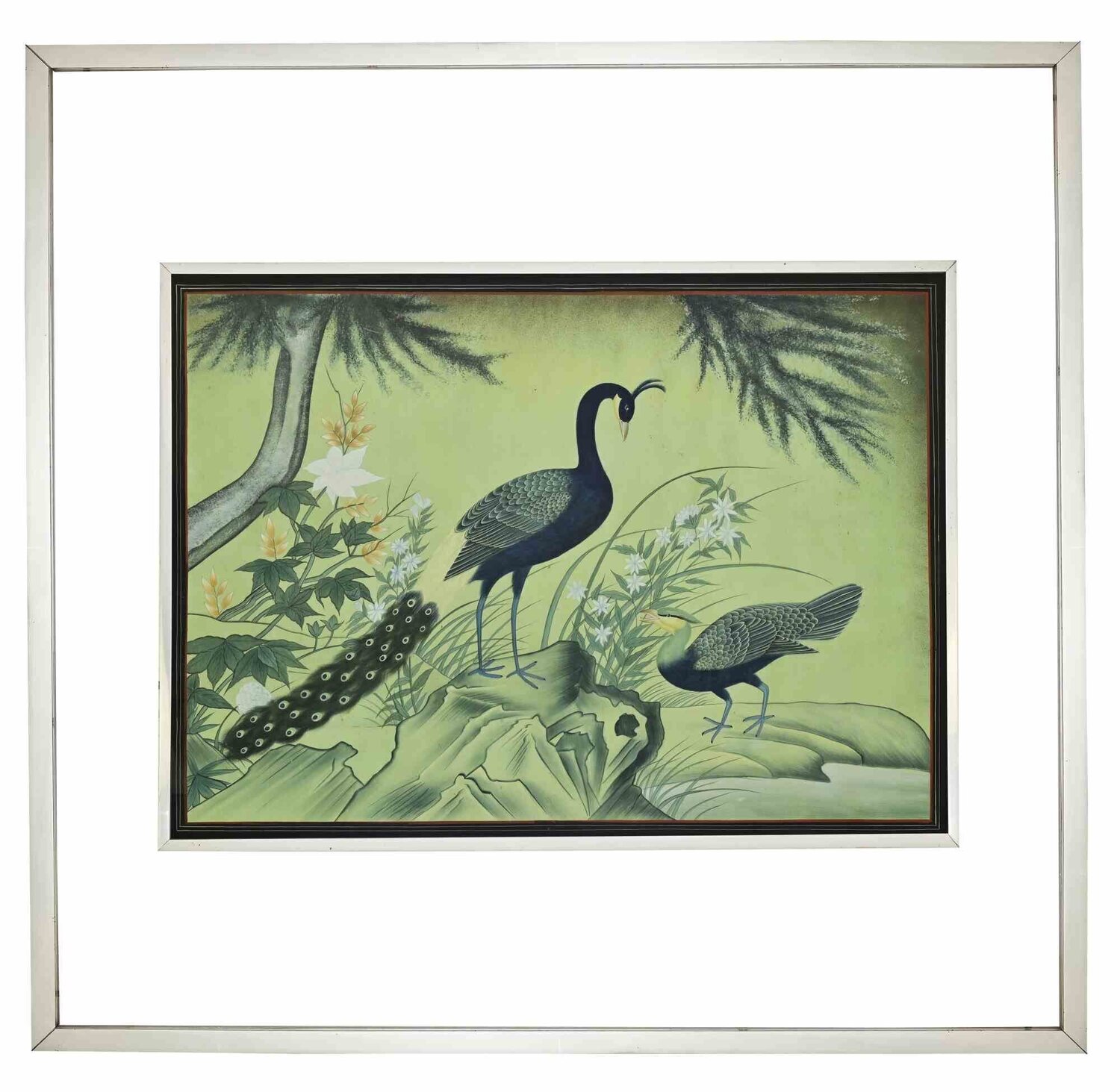 Peacocks in a Garden Unknown Artist