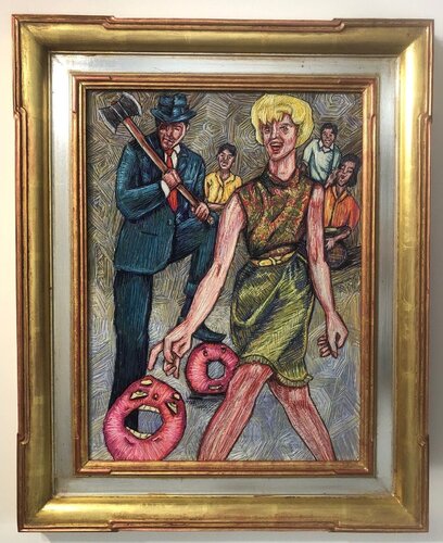 Bowling For Donuts de Carol Powell, Téxtil a la venta en Singulart