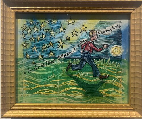 A Man Taking A Walk di Carol Powell, Altri media in vendita su Singulart