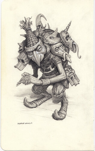 Deshreep Manaulv's (The Mask Salesman of Faultori) by Charles Lister, Work on Paper for Sale on Singulart