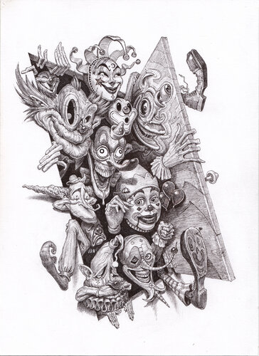Send in the Clowns by Charles Lister, Work on Paper for Sale on Singulart